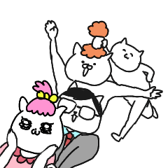 [LINEスタンプ] 猫川さんちの人々