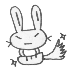[LINEスタンプ] つり目うさぎのしろたさん3