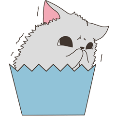 [LINEスタンプ] カップに入ったねこ