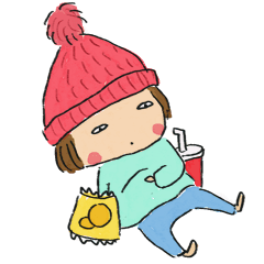 [LINEスタンプ] Hair cap sister