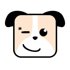 [LINEスタンプ] Cute Face and Puppy