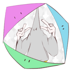 [LINEスタンプ] △▲サンカクズキン▲△