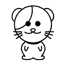 [LINEスタンプ] まるくまねこスタンプ