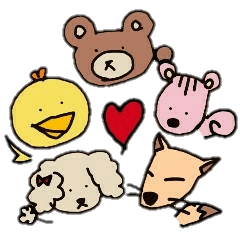 [LINEスタンプ] かわいい森の子達