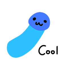 [LINEスタンプ] Cute and funny Blue Mushrooms