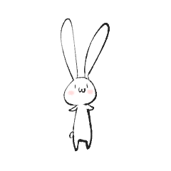 [LINEスタンプ] 耳の長いうさぎ