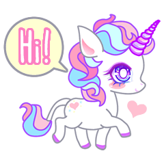 [LINEスタンプ] Unicorn Power [English]