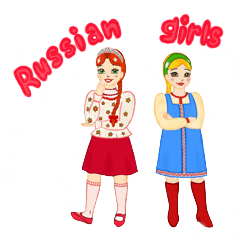 [LINEスタンプ] Russian girls