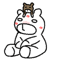 [LINEスタンプ] Red tie and bear-move*2