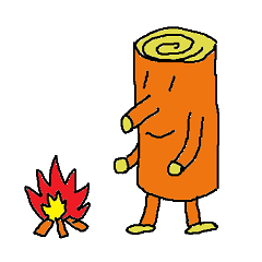[LINEスタンプ] 薪・廃材の掲示板公認キャラクター薪太くん