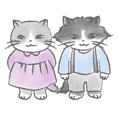 [LINEスタンプ] グレとモフとお友達