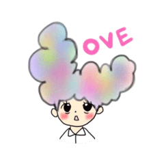 [LINEスタンプ] わたあめるるちゃん