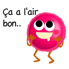 [LINEスタンプ] マカロンちゃんのちょっとフランス語の画像（メイン）