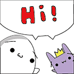 [LINEスタンプ] piu with his friend