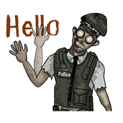[LINEスタンプ] Zombie fighters