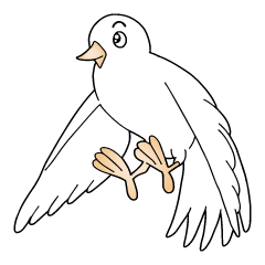 [LINEスタンプ] 幸せの白い鳩の画像（メイン）