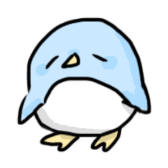 [LINEスタンプ] 水色ペンギン