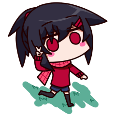 [LINEスタンプ] Mischievous Satsuki