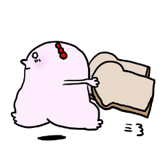 [LINEスタンプ] 食パンが好きなよくわからないヤツ