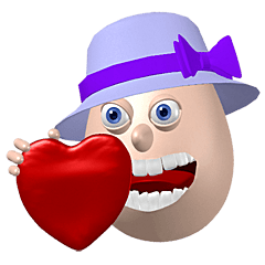 [LINEスタンプ] 3D Egg Country part6: Happiness in Heart