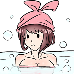 [LINEスタンプ] College Students' Daily2-girl