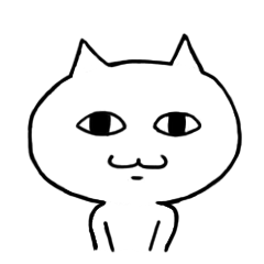 [LINEスタンプ] 目が笑ってないネコ