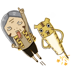 [LINEスタンプ] Magic tiger is coming