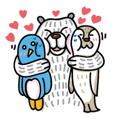 [LINEスタンプ] Polar Bears,Penguin and Seal