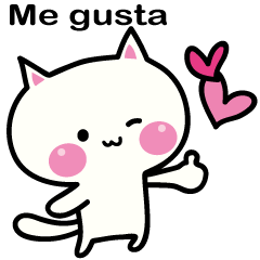 [LINEスタンプ] 白猫のスペイン語