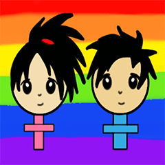 [LINEスタンプ] Rainbow Couple