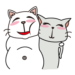 [LINEスタンプ] Super fat cat ＆ Nana