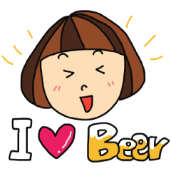 [LINEスタンプ] ビール大好き～呑んべえ女子の画像（メイン）