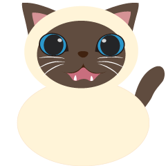 [LINEスタンプ] Meow meow meow - Kimi the Siamese cat
