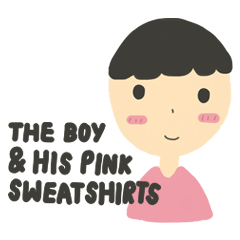 [LINEスタンプ] The Boy ＆ His Pink Sweatshirts