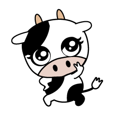 [LINEスタンプ] 乳牛の もーちゃんの画像（メイン）