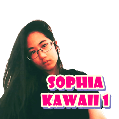 [LINEスタンプ] Sophia Kawaii in Black clothes 1