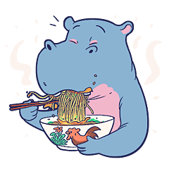 [LINEスタンプ] Gembuk the Hippo