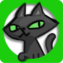 [LINEスタンプ] 目つきのワルい黒猫さんの画像（メイン）