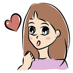 [LINEスタンプ] Cute girl love talking
