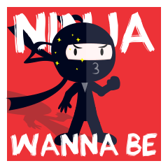 [LINEスタンプ] Ninja Wanna Be V.01