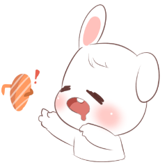 [LINEスタンプ] RABBIT BOY ＆ SALMON