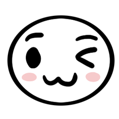 [LINEスタンプ] Ah White Cute Emoji