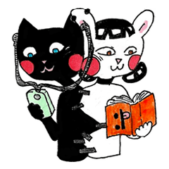 [LINEスタンプ] Spooky catbun loving