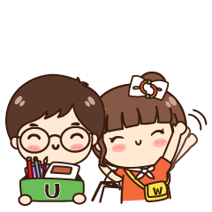 [LINEスタンプ] Mr.Udom ＆ Witty(Cute Version)