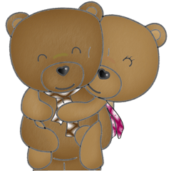 [LINEスタンプ] Choco Bear in love