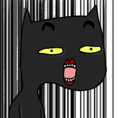 [LINEスタンプ] Weird Black cat