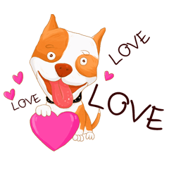 [LINEスタンプ] Sugar american pitbull