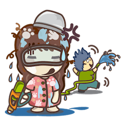 [LINEスタンプ] Nong Ace on Songkran's day