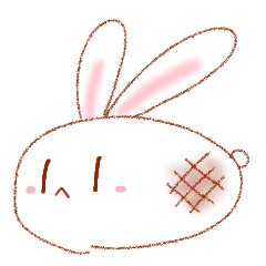 [LINEスタンプ] おもちのうさぎ