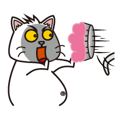 [LINEスタンプ] Super fat cat ＆ Nana - Lifestyle